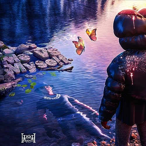 Album cover: A Boogie Wit da Hoodie reflected in water with butterflies.