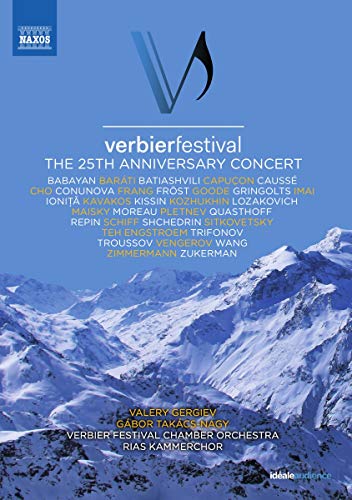 DVD cover for Verbier Festival 25, featuring snowy mountains and text.