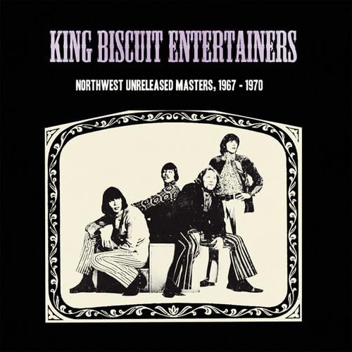 Black and white album cover featuring a 1960s rock band portrait.