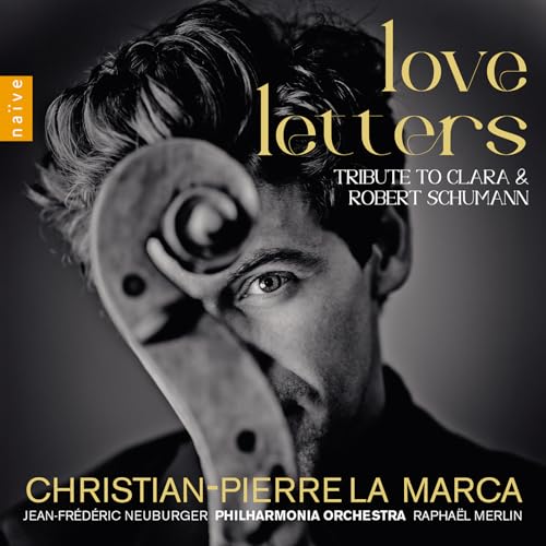 CD cover featuring a man with a violin and text "Love Letters".