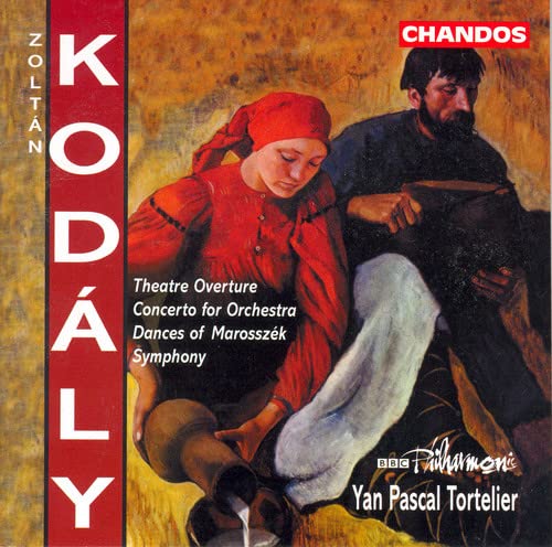 CD cover for Kodály orchestral works, featuring a painting of figures.