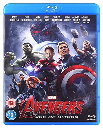 Avengers: Age of Ultron Blu-ray cover featuring superhero characters.