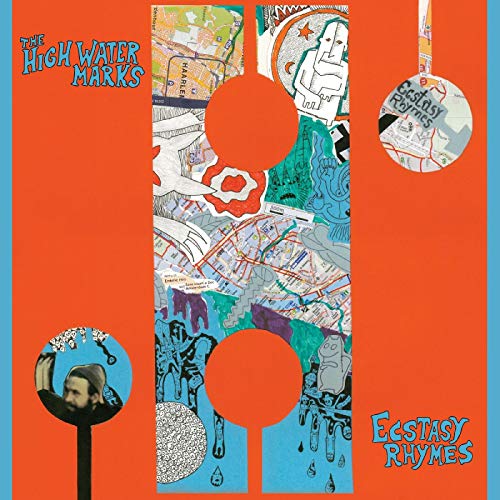 Album cover for The High Water Marks’ “Ecstasy Rhymes” on blue vinyl.