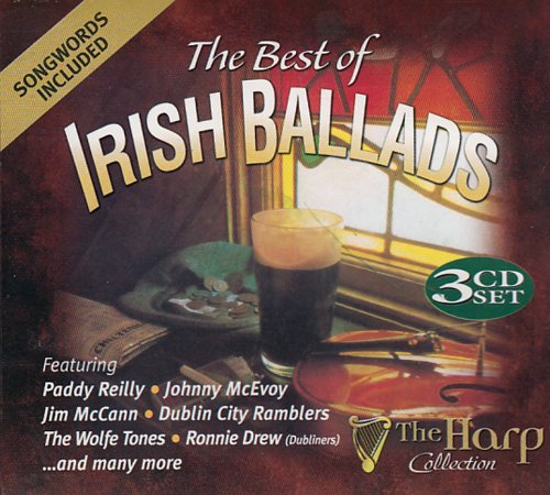 CD cover for "The Best of Irish Ballads" featuring a pint of Guinness.