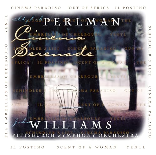 Vinyl record cover for "Cinema Serenade" featuring a park scene.
