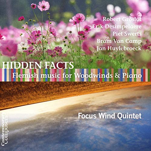 CD cover with pink flowers, text listing composers and “Hidden Facts.”