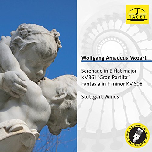 CD cover for Mozart’s Serenade KV 361 featuring a sculpture.