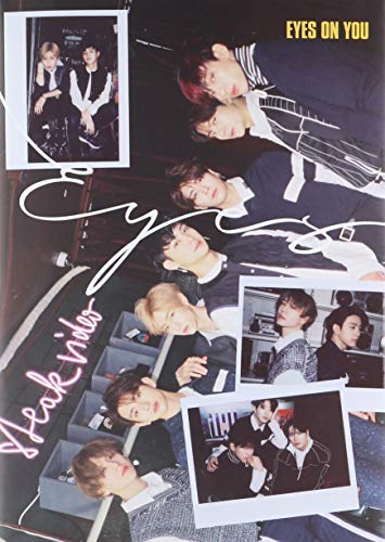 Got7 album cover, "Eyes On You," featuring seven young men in stylish clothing.