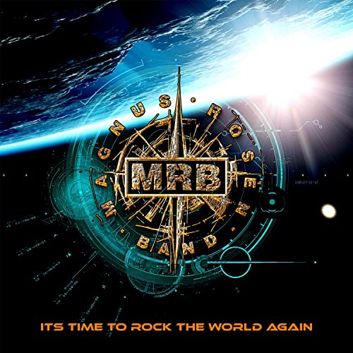 CD cover for "Magnus Rosen Band" with space background and logo.