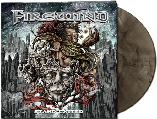 Firewind album "Stand United" vinyl record, marbled brown and black.