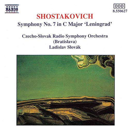 CD cover for Shostakovich’s Symphony No. 7 “Leningrad” with abstract art.