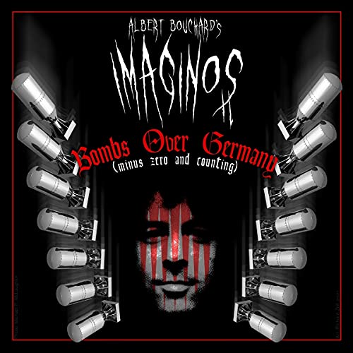 CD cover: black background, bombs framing a face with red and white stripes.