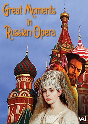 DVD cover featuring Russian opera scenes, St. Basil's Cathedral, and portraits.