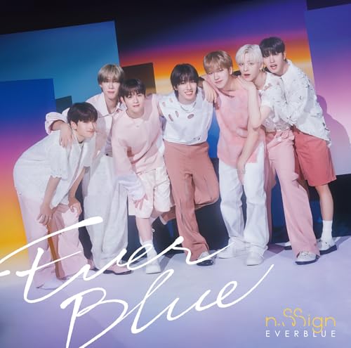 Six young men posing, album cover for n.SSign’s “Everblue - Version B”.