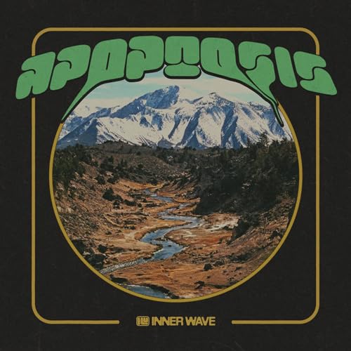 Album cover: mountains, river, and forest within a rounded frame.