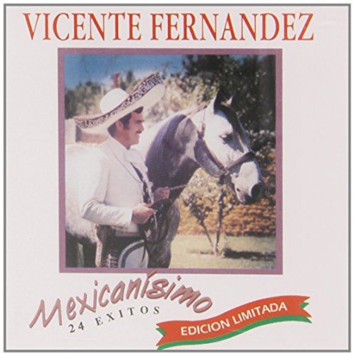 Vicente Fernandez album cover: man on horseback in traditional attire.