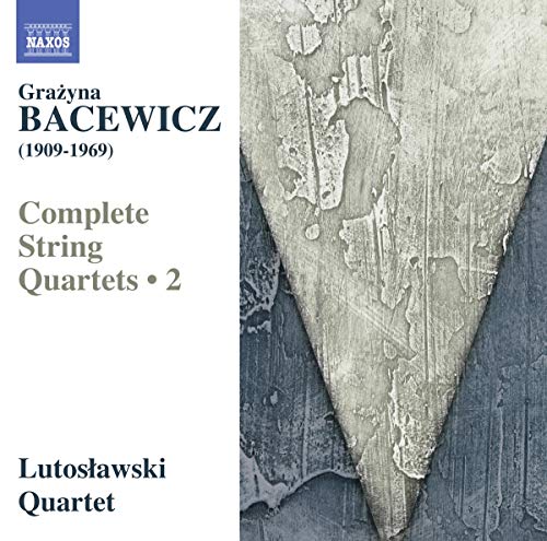 CD cover for Grażyna Bacewicz’s string quartets, featuring abstract artwork.