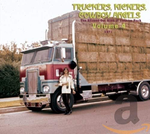 CD cover: red and white truck with a man standing beside it.