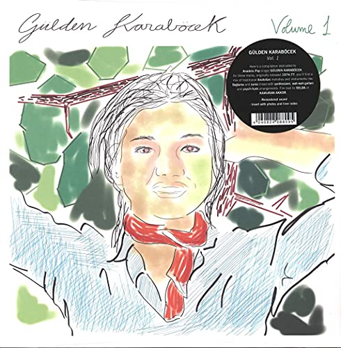 Vinyl record cover: sketched portrait of a woman with a red scarf.
