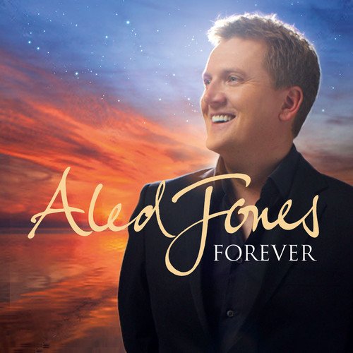 Aled Jones album cover, portrait with orange and blue sunset background.