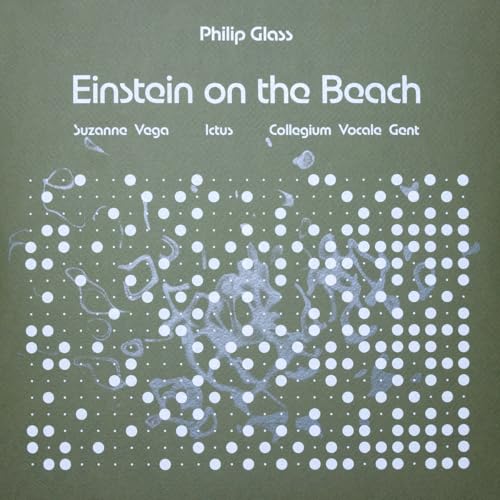 Album cover for "Einstein on the Beach" with dots and swirling lines.