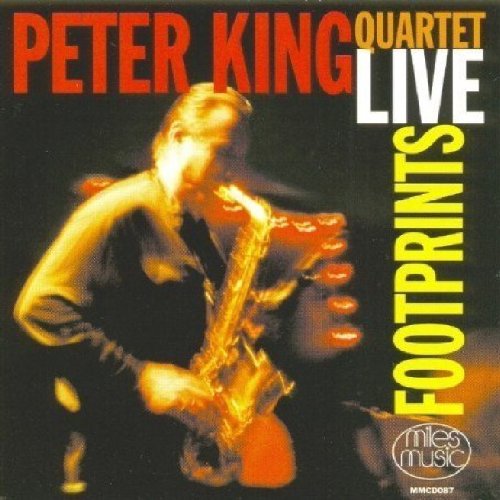 Peter King playing saxophone on the "Footprints" CD cover.