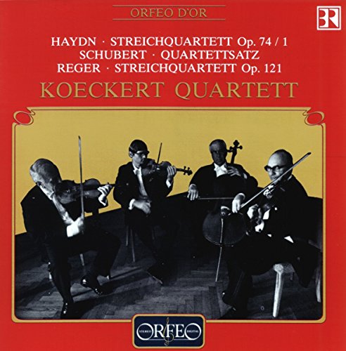 CD cover featuring a black and white photo of the Koeckert Quartet.
