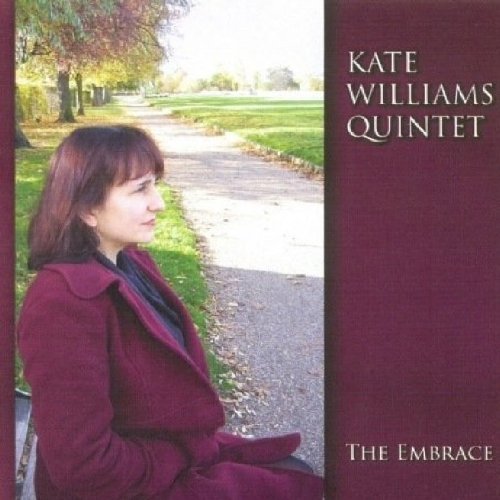 CD cover featuring Kate Williams in a burgundy coat by a path.