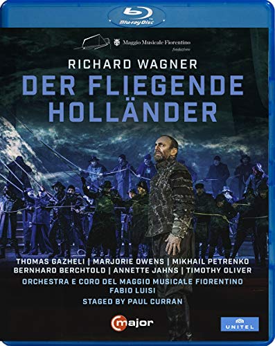 Blu-ray cover for Wagner’s “The Flying Dutchman” opera, featuring a man at sea.
