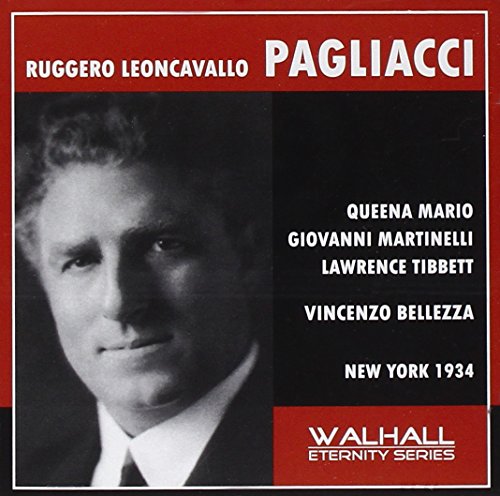 CD cover for Pagliacci opera featuring a black and white portrait.