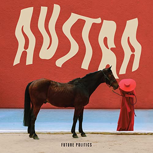 Album cover: horse and person in red against a red background.
