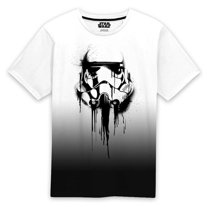 Superheroes Inc. Star Wars -Stormtrooper Ink (Unisex White Ombre Dip Dye) Large