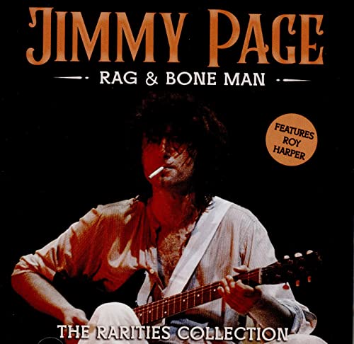 Jimmy Page album cover featuring the musician playing guitar and smoking.