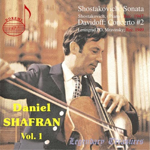 CD cover featuring cellist Daniel Shafran playing, with text details.
