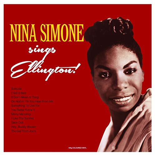 Nina Simone portrait on red album cover, tracklist visible.