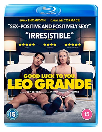 Blu-ray cover for "Good Luck to You, Leo Grande" featuring two actors.