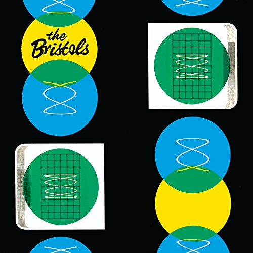 Vinyl record cover with overlapping colorful circles and geometric patterns.