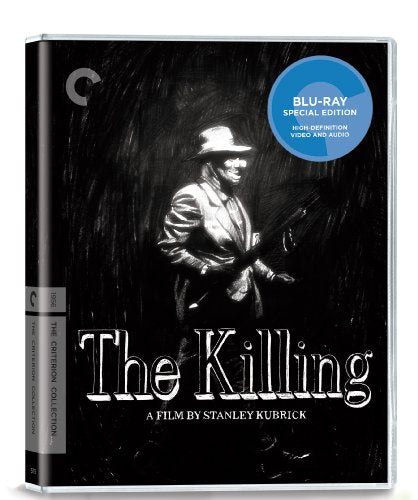 Blu-ray case for Stanley Kubrick’s “The Killing” with a man in a hat.