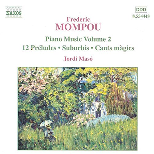 CD cover for Frederic Mompou piano music with a landscape painting.