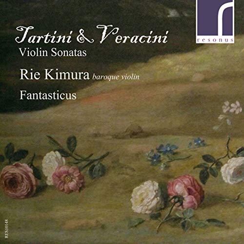 CD cover featuring flowers and text naming composers Tartini & Veracini.