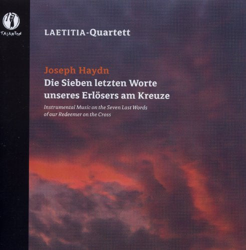 CD cover for Haydn’s “Seven Last Words” with fiery cloud imagery.