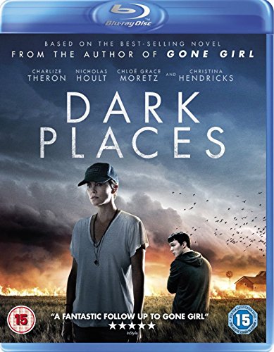 Blu-ray cover for Dark Places featuring Charlize Theron and Nicholas Hoult in a field.