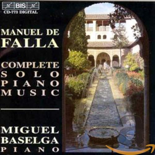 CD cover for Miguel Baselga’s complete solo piano music, featuring a garden.