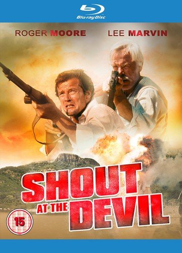 Movie cover for "Shout At The Devil" featuring Roger Moore and Lee Marvin.