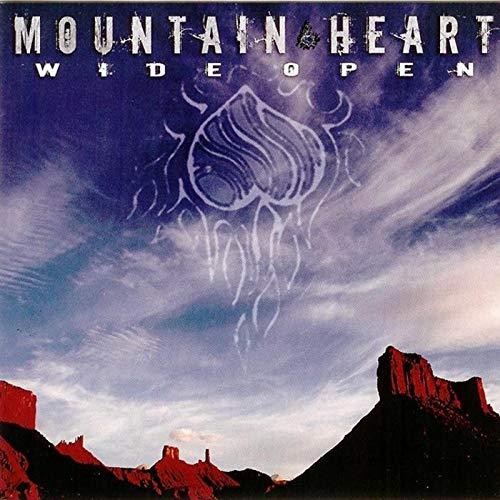 CD cover: "Mountain Heart - Wide Open" with bison and landscape.