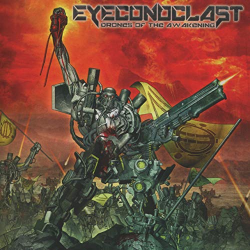CD cover art depicting a robotic figure in a fiery, chaotic scene.