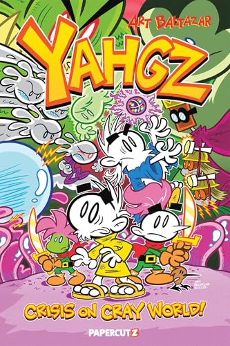 Colorful comic book cover featuring cartoon characters and psychedelic backgrounds.