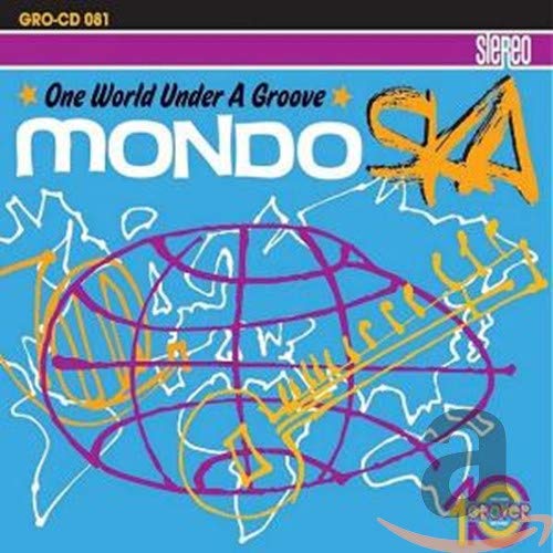 CD cover: colorful illustration of a globe with musical lines and “MONDO SKA” text.