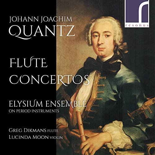 CD cover featuring a portrait of Johann Joachim Quantz with a flute.