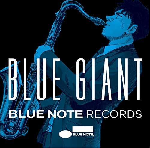 Blue Giant CD cover: a saxophonist in blue tones playing his instrument.